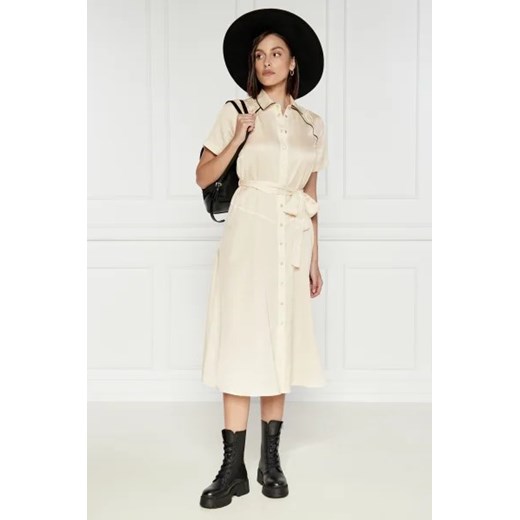 Pinko Satynowa sukienka z paskiem Pinko 42 okazja Gomez Fashion Store