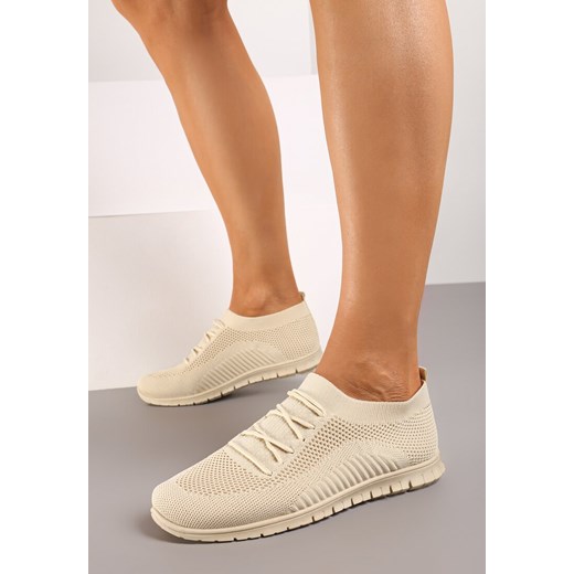 Beżowe Buty Sportowe Castanthei ze sklepu born2be.pl w kategorii Buty sportowe damskie - zdjęcie 173365238