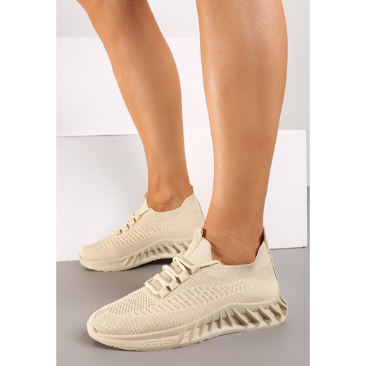 Beżowe Buty Sportowe Telephotis ze sklepu born2be.pl w kategorii Buty sportowe damskie - zdjęcie 173365289
