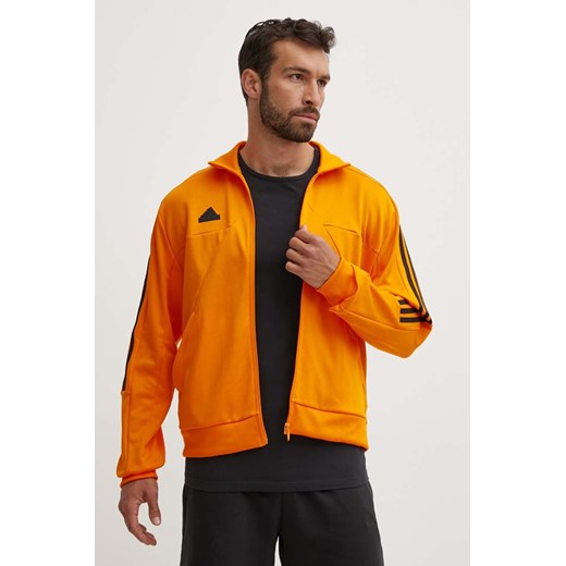adidas bluza Tiro męska kolor pomarańczowy z aplikacją IY2065 ze sklepu ANSWEAR.com w kategorii Bluzy męskie - zdjęcie 173366275