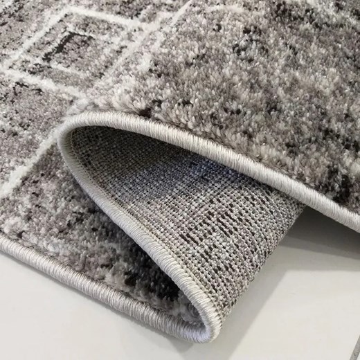 Popielaty nowoczesny dywan we wzory - Sengalo 4X Profeos One Size Edinos.pl