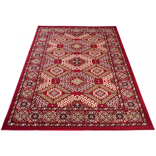 Klasyczny wzorzysty dywan w odcieniach czerwieni - Lano 4X Profeos One Size Edinos.pl