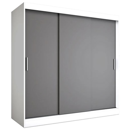 Szafa przesuwna 200 cm biały+ antracyt K3-S05 ze sklepu Edinos.pl w kategorii Szafy - zdjęcie 173367518