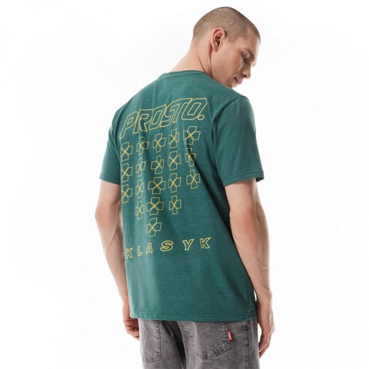 Męski t-shirt z nadrukiem Prosto Palmar - zielony ze sklepu Sportstylestory.com w kategorii T-shirty męskie - zdjęcie 173371945