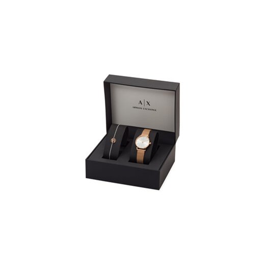 Armani Exchange Zestaw zegarek i bransoletka Lola AX7121 Złoty ze sklepu MODIVO w kategorii Bransoletki - zdjęcie 173374479