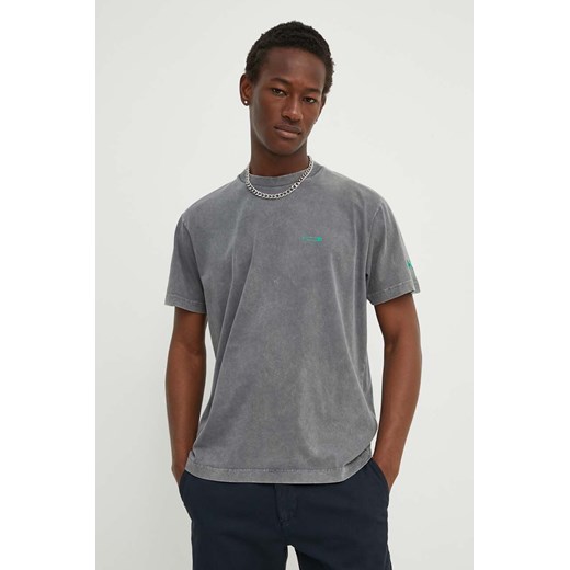 K+LUSHA t-shirt bawełniany męski kolor szary gładki KLFORCO TJ010PX ze sklepu ANSWEAR.com w kategorii T-shirty męskie - zdjęcie 173375728