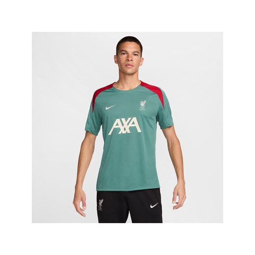 Męska dzianinowa koszulka piłkarska z krótkim rękawem Nike Dri-FIT Liverpool F.C. Strike - Zieleń ze sklepu Nike poland w kategorii T-shirty męskie - zdjęcie 173376927