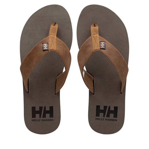 Japonki Helly Hansen Seasand 2 Leather Sandals 11955 Brązowy ze sklepu eobuwie.pl w kategorii Klapki męskie - zdjęcie 173377079