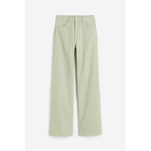 H & M - Szerokie spodnie z diagonalu - Zielony H & M 36 H&M