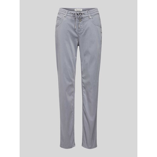 Spodnie z mieszanki lyocellu w jednolitym kolorze ze sklepu Peek&Cloppenburg  w kategorii Spodnie damskie - zdjęcie 173377397