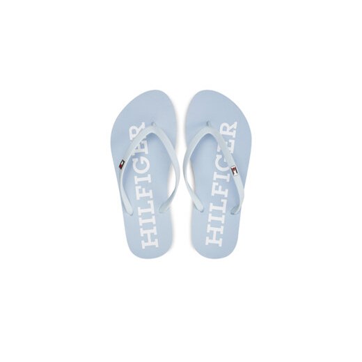 Tommy Hilfiger Japonki Strap Beach Sandal FW0FW07901 Błękitny ze sklepu MODIVO w kategorii Klapki damskie - zdjęcie 173377899