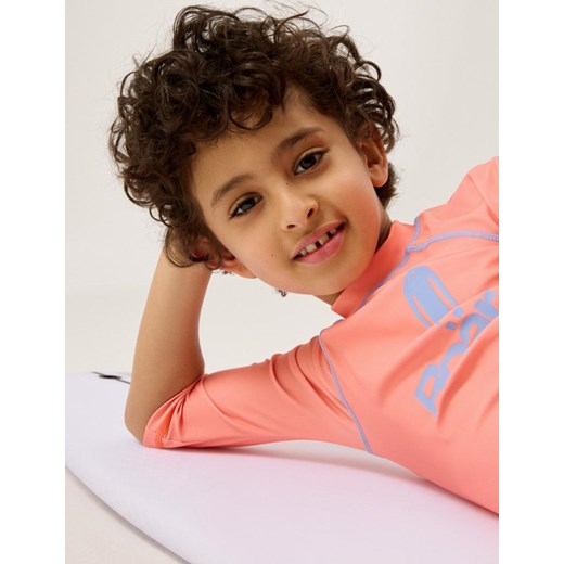 Bluzka CLTN K PRCT UV Neon Koral 122-128 ze sklepu Diverse w kategorii T-shirty chłopięce - zdjęcie 173378118