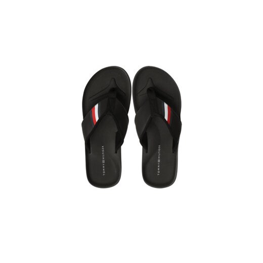 Tommy Hilfiger Japonki Comfortable Padded Beach Sandal FM0FM04473 Czarny ze sklepu MODIVO w kategorii Klapki męskie - zdjęcie 173379019