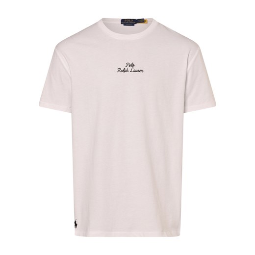Polo Ralph Lauren T-shirt - klasyczny krój Mężczyźni Bawełna biały jednolity ze sklepu vangraaf w kategorii T-shirty męskie - zdjęcie 173379645