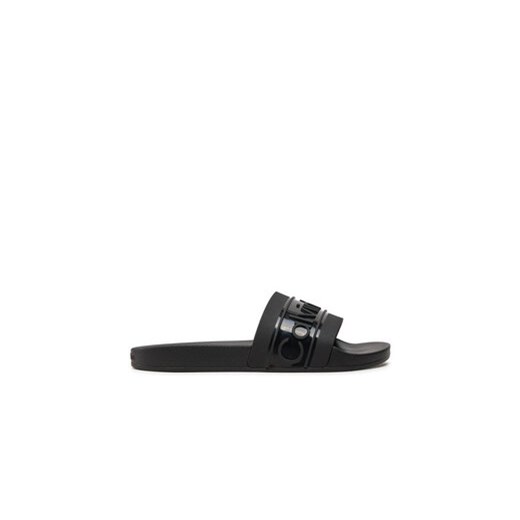 Calvin Klein Klapki Slide Tpu Saffiano HW0HW02107 Czarny ze sklepu MODIVO w kategorii Klapki damskie - zdjęcie 173380089