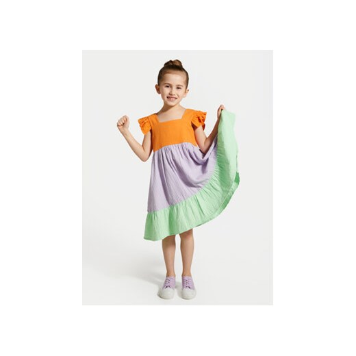Coccodrillo Sukienka letnia WC4128301OWK Kolorowy Regular Fit ze sklepu MODIVO w kategorii Sukienki dziewczęce - zdjęcie 173380177