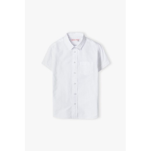 Biała koszula dla chłopca z krótkim rękawem Lincoln & Sharks By 5.10.15. 134 5.10.15