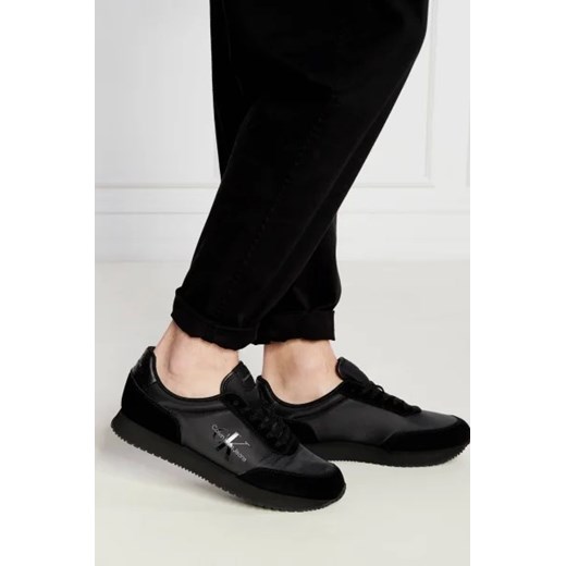 Buty sportowe męskie Calvin Klein czarne na jesień sznurowane 
