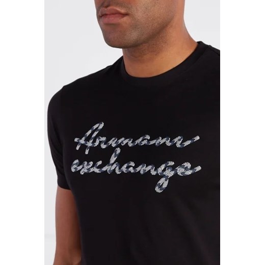 Armani Exchange t-shirt męski czarny z krótkim rękawem 