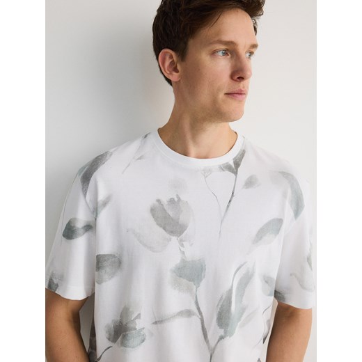 Reserved - T-shirt comfort fit - złamana biel ze sklepu Reserved w kategorii T-shirty męskie - zdjęcie 173385399