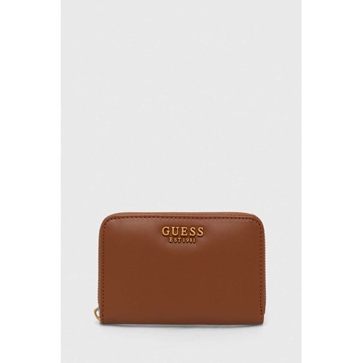Guess portfel LAUREL damski kolor brązowy SWVA85 00400 ze sklepu ANSWEAR.com w kategorii Portfele damskie - zdjęcie 173386255