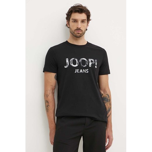 Joop! t-shirt bawełniany męski kolor czarny z nadrukiem 30042354 ze sklepu ANSWEAR.com w kategorii T-shirty męskie - zdjęcie 173386458