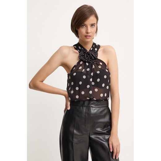 Sandro Ferrone top kolor czarny wzorzysta SFS32XBDMARINA ze sklepu ANSWEAR.com w kategorii Bluzki damskie - zdjęcie 173386477