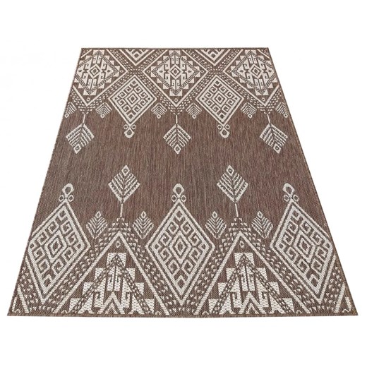 Brązowy dywan dwustronny w stylu boho T7-F36 ze sklepu Edinos.pl w kategorii Dywany - zdjęcie 173386915