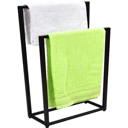 Czarny stojący wieszak na ręczniki 75 cm - Sarsa 5X Elior One Size Edinos.pl