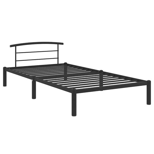 Czarne metalowe łóżko pojedyncze 90 x 200 cm S8-T46 ze sklepu Edinos.pl w kategorii Łóżka i materace - zdjęcie 173387587