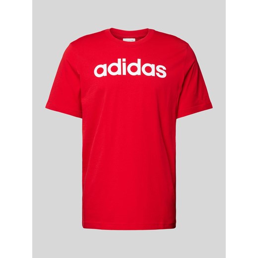 T-shirt z nadrukiem z logo i okrągłym dekoltem ze sklepu Peek&Cloppenburg  w kategorii T-shirty męskie - zdjęcie 173388505
