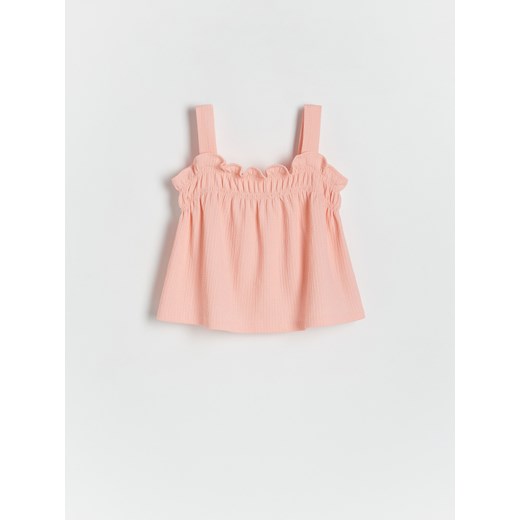 Reserved - Top na ramiączkach - pomarańczowy ze sklepu Reserved w kategorii Bluzki dziewczęce - zdjęcie 173389695