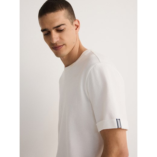 Reserved - T-shirt comfort fit - złamana biel ze sklepu Reserved w kategorii T-shirty męskie - zdjęcie 173389835
