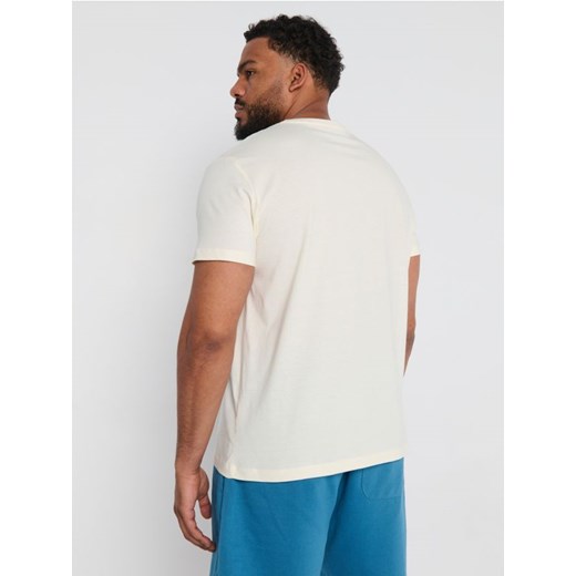 Sinsay - Koszulka bawełniana - kremowy ze sklepu Sinsay w kategorii T-shirty męskie - zdjęcie 173391127