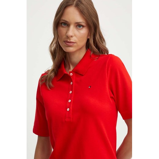 Tommy Hilfiger t-shirt damski kolor czerwony WW0WW37820 ze sklepu ANSWEAR.com w kategorii Bluzki damskie - zdjęcie 173395779