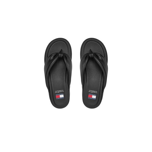 Tommy Jeans Japonki Tjw Wedge Sandal EN0EN02457 Czarny ze sklepu MODIVO w kategorii Klapki damskie - zdjęcie 173396877