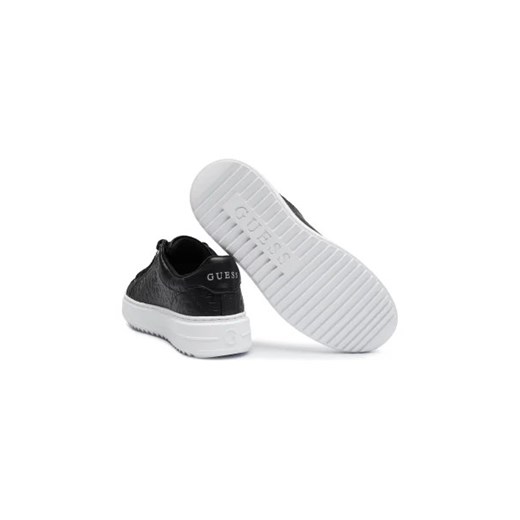 Buty sportowe damskie Guess sneakersy czarne sznurowane z tworzywa sztucznego na platformie