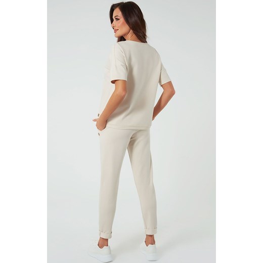 Dresowe spodnie damskie beżowe Stella, Kolor beżowy, Rozmiar S, Italian Fashion ze sklepu Intymna w kategorii Spodnie damskie - zdjęcie 173398159