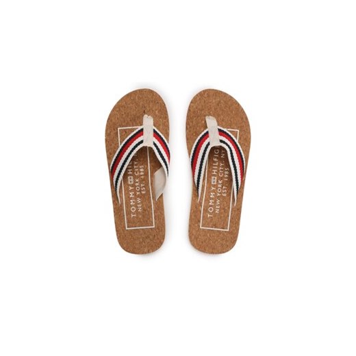 Tommy Hilfiger Japonki Cork Beach Sandal FM0FM04475 Beżowy ze sklepu MODIVO w kategorii Klapki męskie - zdjęcie 173398748