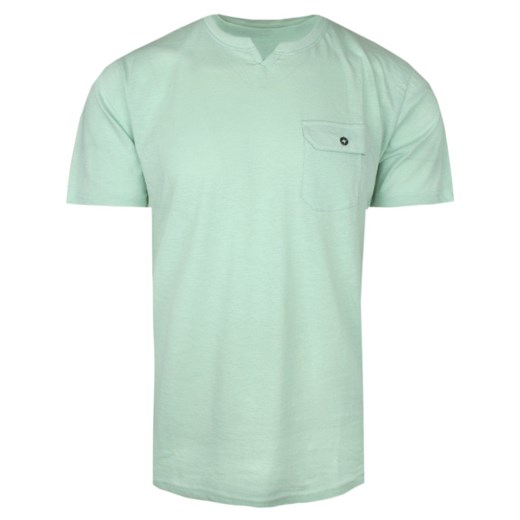 Zielony t-shirt męski BRAVE SOUL z krótkimi rękawami casual