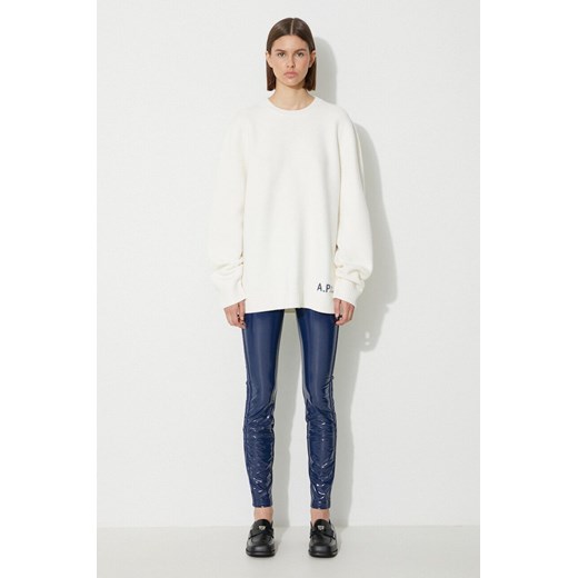 A.P.C. sweter wełniany damski kolor biały lekki XL PRM okazja