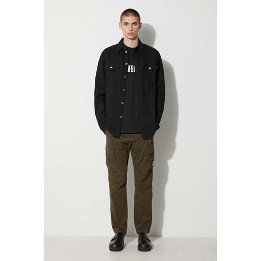C.P. Company spodnie STRETCH SATEEN CARGO PANTS męskie kolor zielony w fasonie 50 PRM