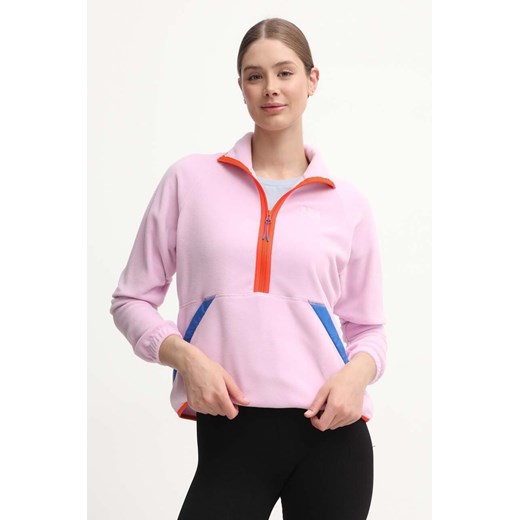Helly Hansen bluza sportowa Rig kolor różowy wzorzysta 54082 ze sklepu PRM w kategorii Bluzy damskie - zdjęcie 173408767