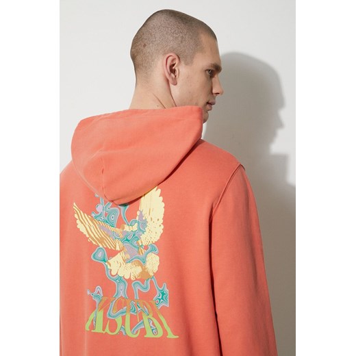 KSUBI bluza bawełniana flight kash hoodie męska kolor pomarańczowy z kapturem z Ksubi L PRM