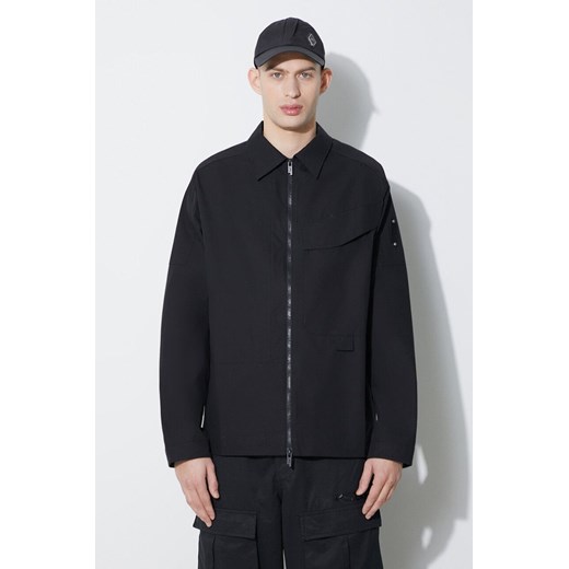 A-COLD-WALL* kurtka bawełniana Zip Overshirt kolor czarny przejściowa oversize ACWMSH138A ze sklepu PRM w kategorii Kurtki męskie - zdjęcie 173409015