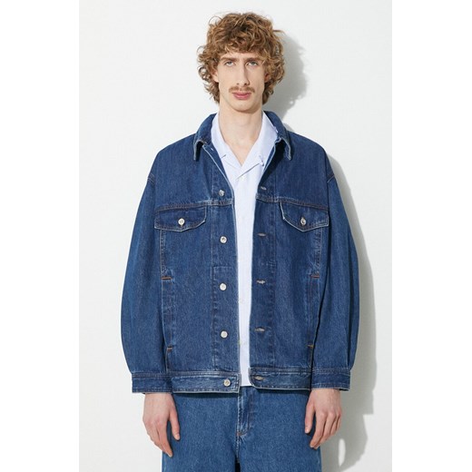 A.P.C. kurtka jeansowa blouson elvis męska kolor niebieski przejściowa COGWD-H02913 ze sklepu PRM w kategorii Kurtki męskie - zdjęcie 173409025