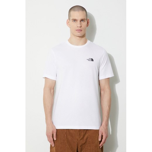 The North Face t-shirt M S/S Simple Dome Tee męski kolor biały z nadrukiem NF0A87NGFN41 ze sklepu PRM w kategorii T-shirty męskie - zdjęcie 173409415