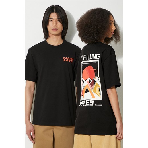 Filling Pieces t-shirt bawełniany Sunset kolor czarny z nadrukiem 74417021861 ze sklepu PRM w kategorii T-shirty męskie - zdjęcie 173409539