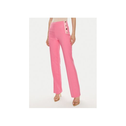 Fracomina Spodnie materiałowe FQ24SV3001W42901 Różowy Slim Fit ze sklepu MODIVO w kategorii Spodnie damskie - zdjęcie 173410517