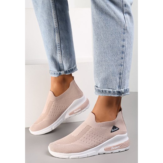 Beżowe Buty Sportowe Amathane ze sklepu renee.pl w kategorii Buty sportowe damskie - zdjęcie 173410565